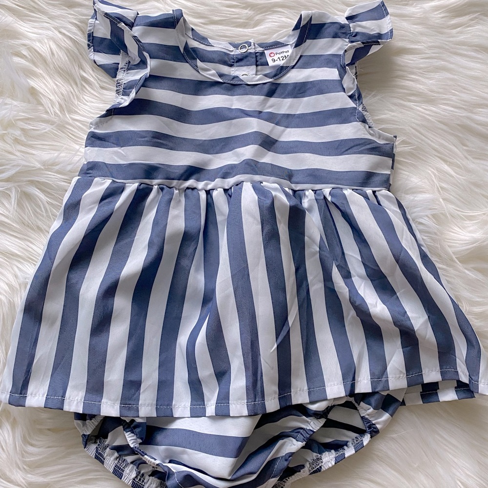 NWOT PATPAT Striped Baby Romper